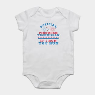 Official Firework Technician 4th of July Independence Day Baby Bodysuit